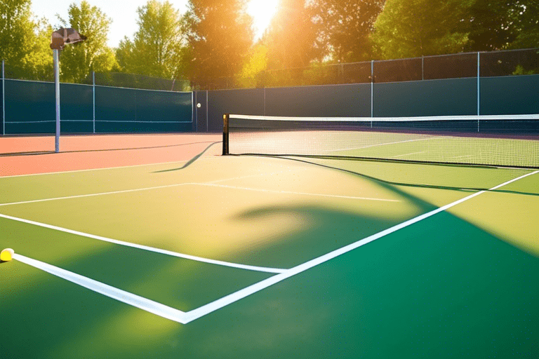 Pickle Ball Players on Court