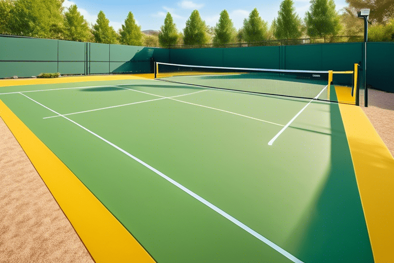 Pickleball court layout